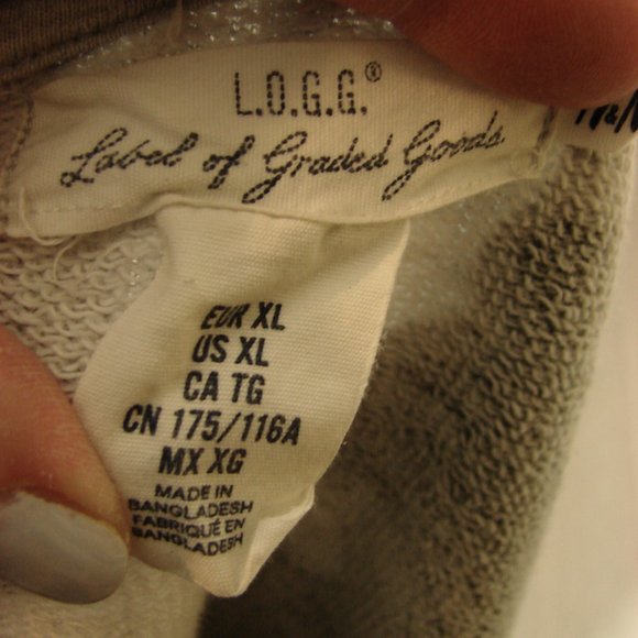 Floral Greys Grays Pull Over Sweatshirt XL LOGG french terry soft comfortable - Picture 8 of 12